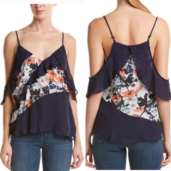 Parker Tops - Parker Drape Sleeve Blouse Floral Print